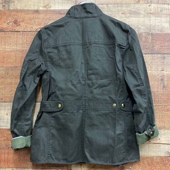 J.Crew Women's Utility Field Jacket Olive Green Gold Buttons Small - Picture 3 of 3
